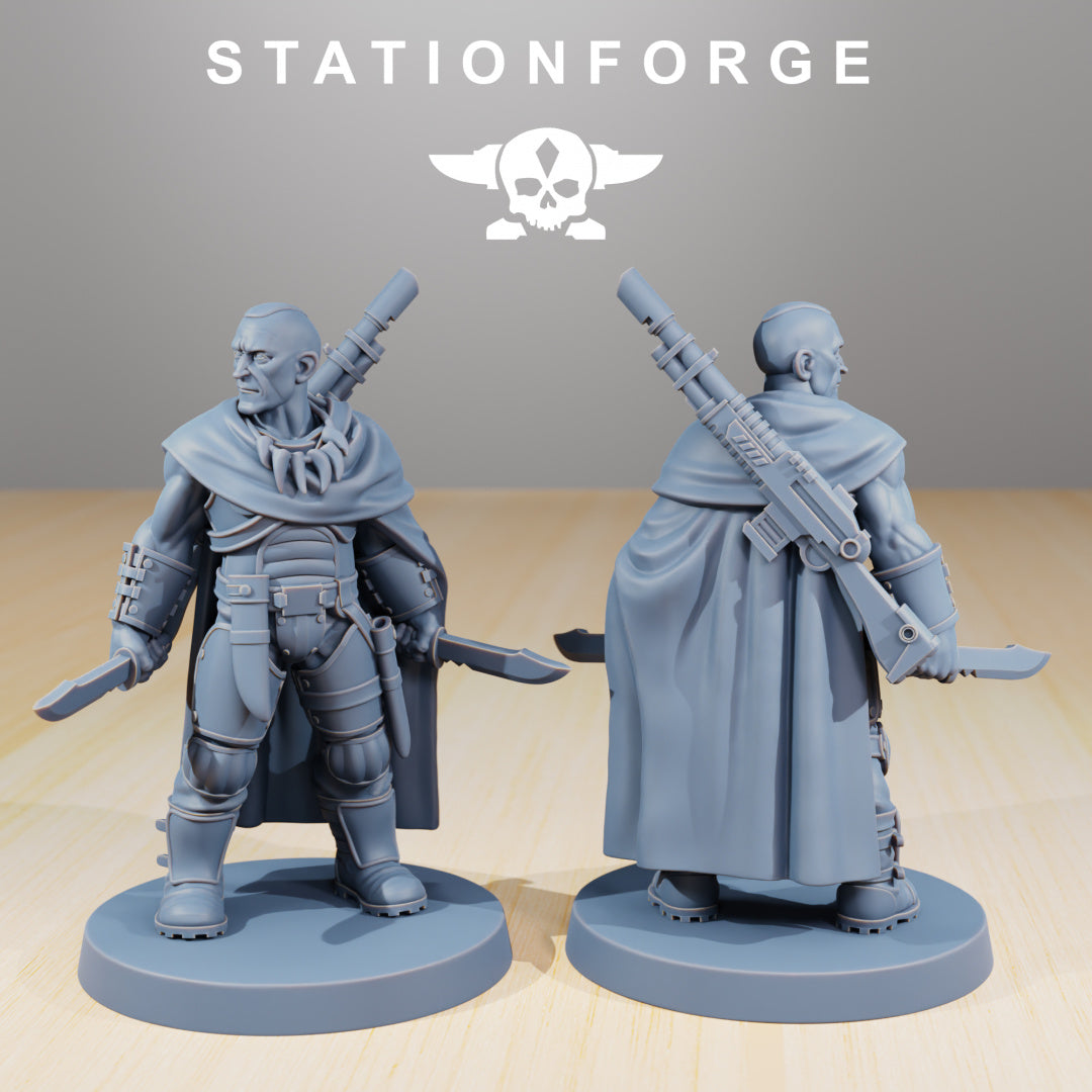 National Guard Orkaz Hunters Station Forge 32mm Resin Miniatures Unpainted