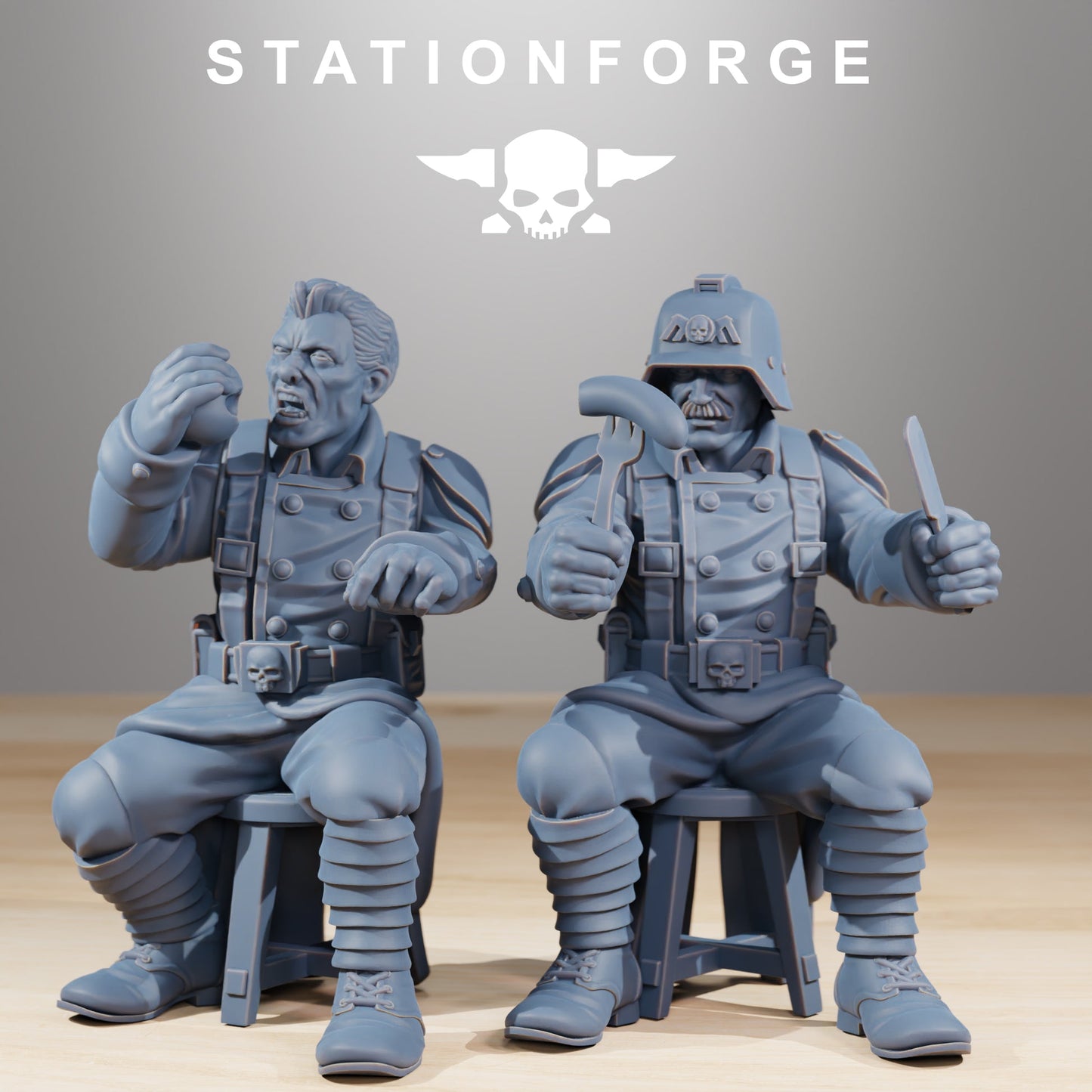 GrimGuard Holiday Feast Station Forge 3D Printed Resin Miniatures