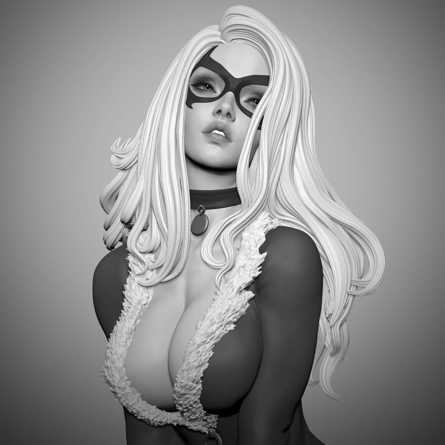 Black Cat – CA3D 3D Printed 16K Unpainted Resin Statue 1:6 (261mm)