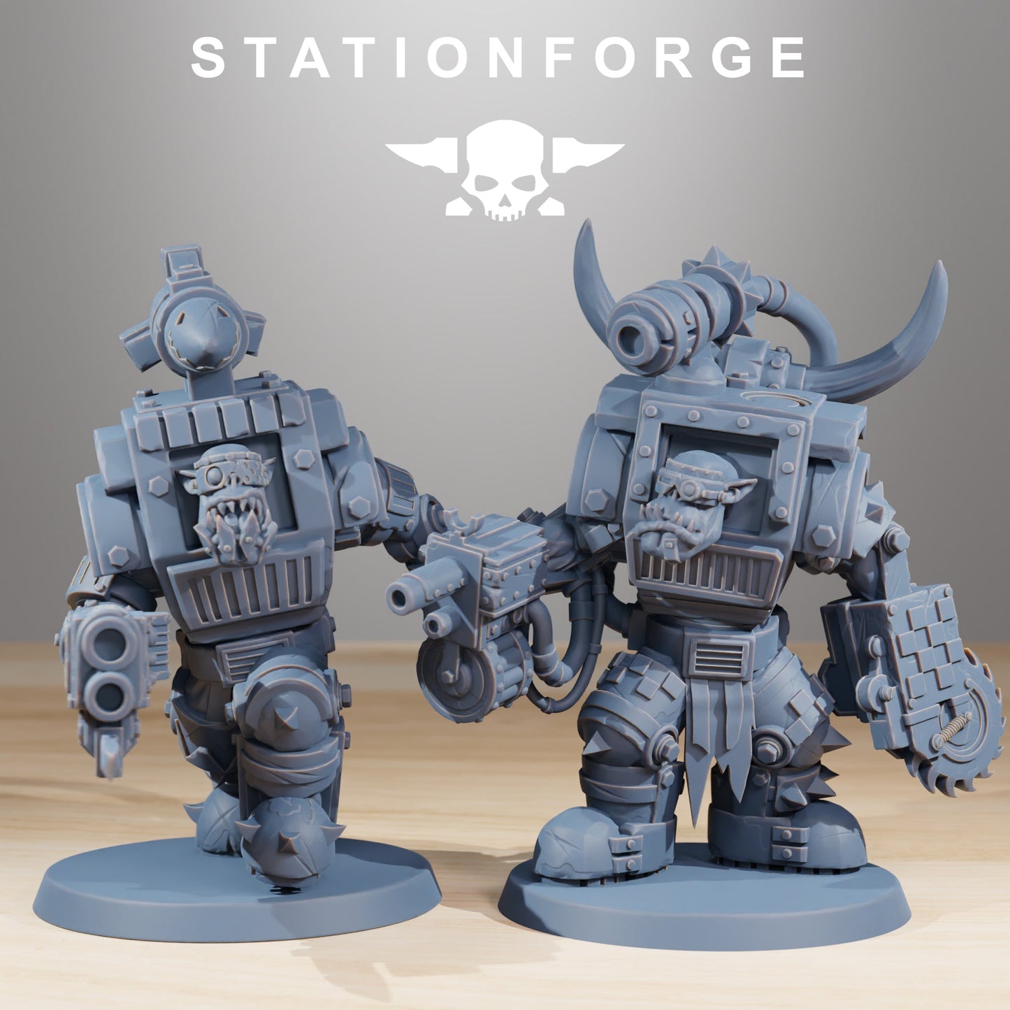 Orkaz Steelbrutes Ork Proxy StationForge 3D Printed Resin Miniatures