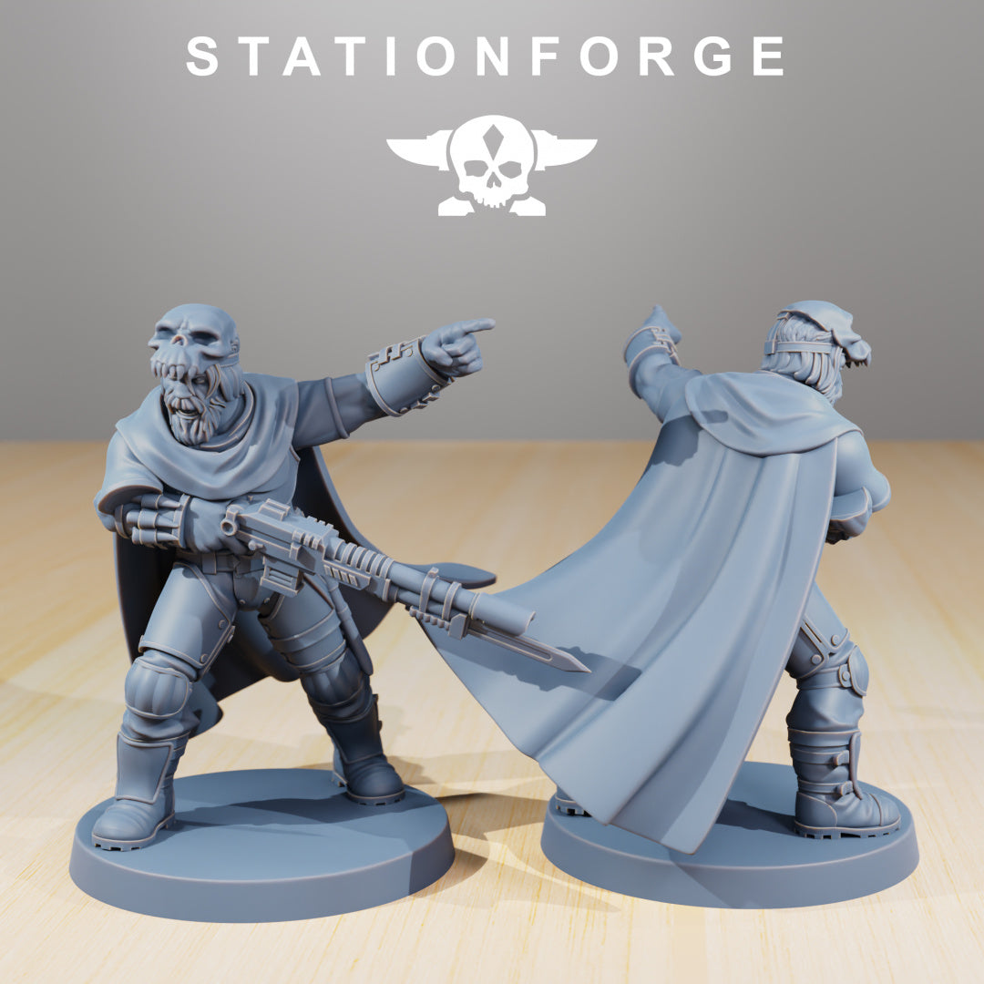 National Guard Orkaz Hunters Station Forge 32mm Resin Miniatures Unpainted