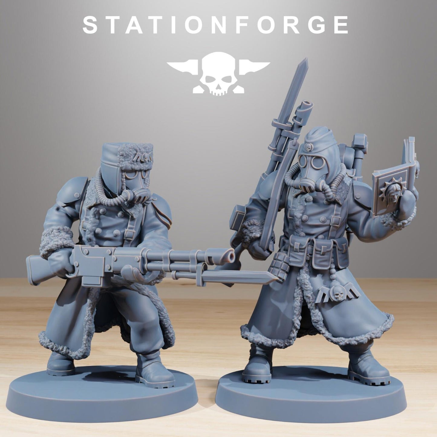 Imperial Soldiers Grim Guardx10 Death Division Frostwatch Korps 3D Printed Resin