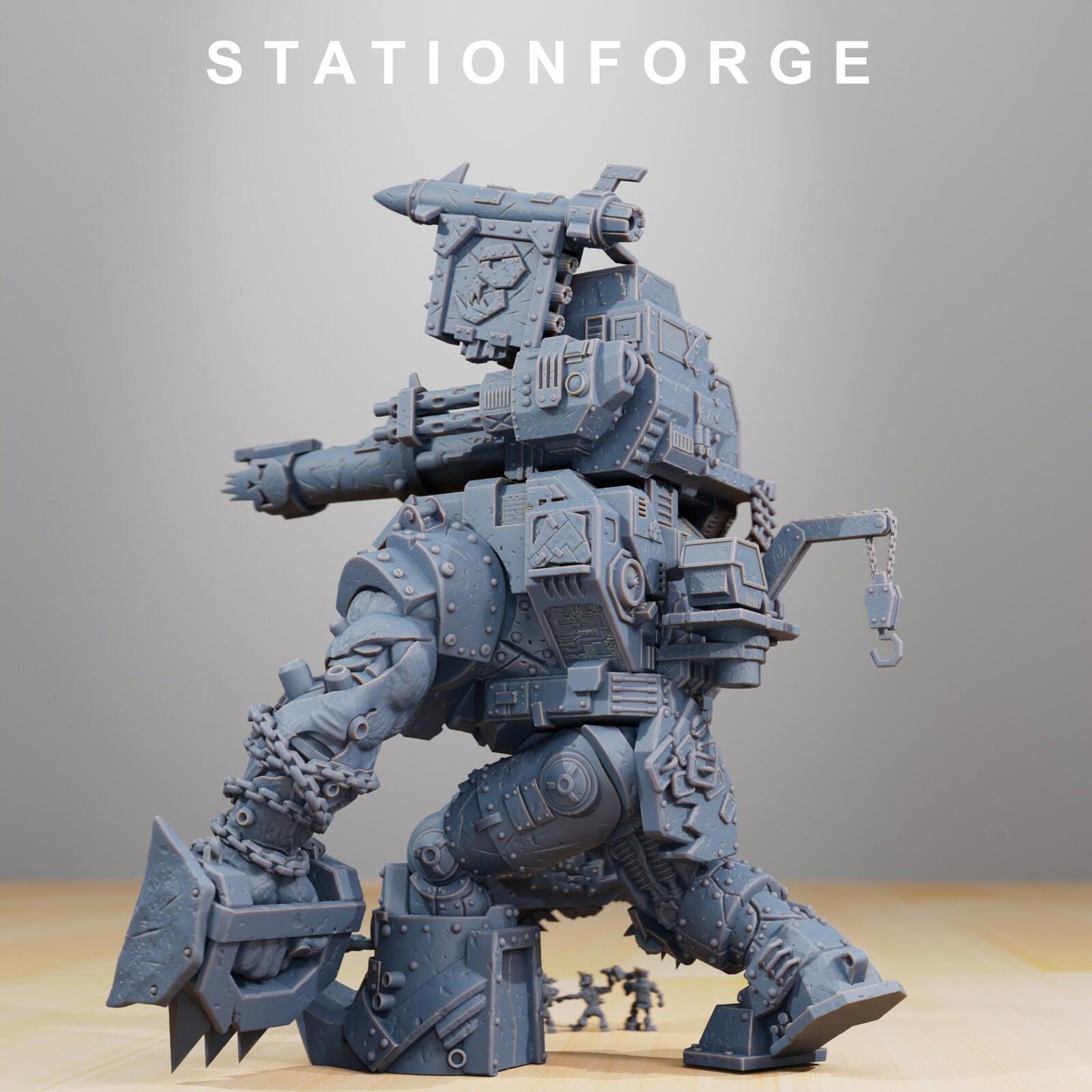 Orkaz Mega Stepper Orc Stomper 28cm Titan Wargame Grimdark Proxy