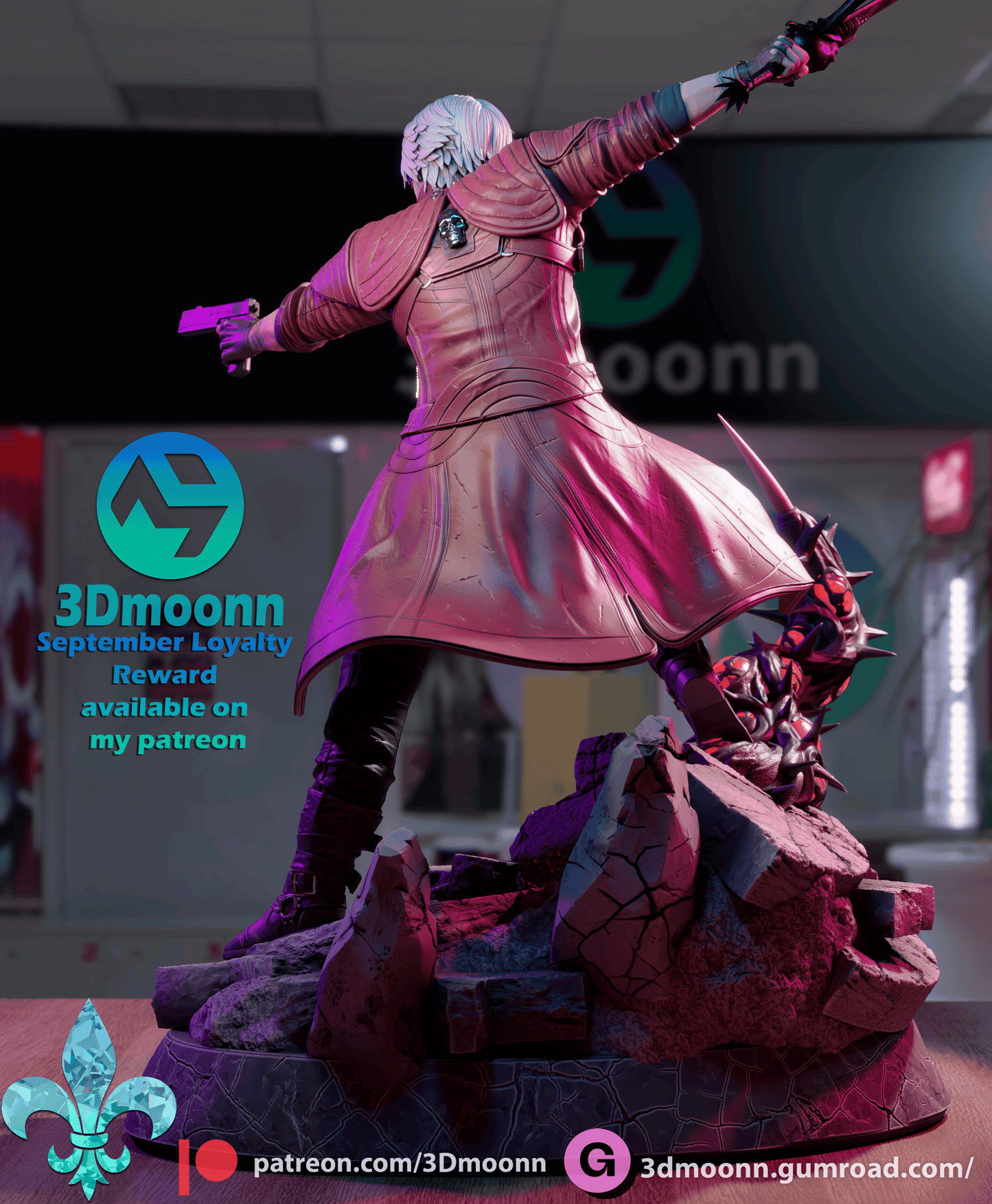3D Printed 16K Fan Made Statue Devil May Cry - Dante 1:6 Scale
