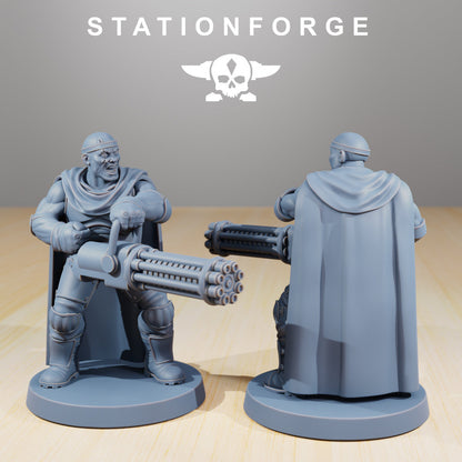 National Guard Orkaz Hunters Station Forge 32mm Resin Miniatures Unpainted
