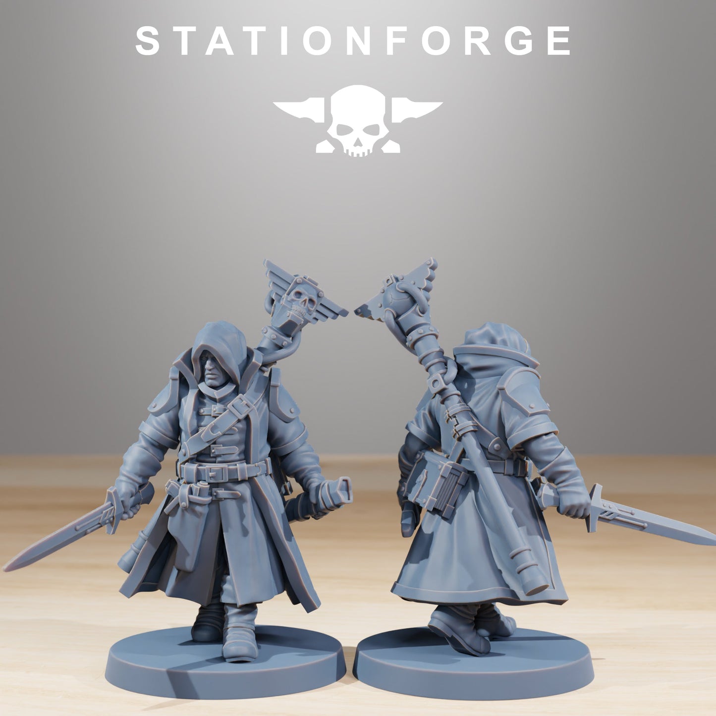3x National Guard Proxy Scholars StationForge 3D Printed Resin Miniatures