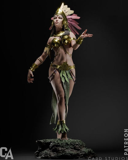 Aztec Goddess – CA3D 3D Printed 16K Unpainted Resin Statue 1:4 scale