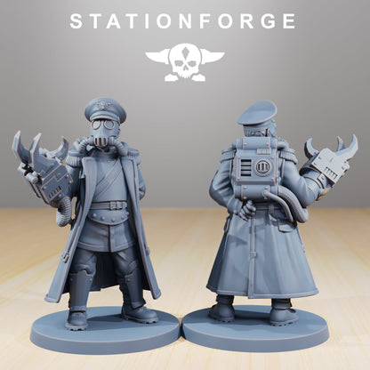 2x GrimGuard Commisar Officer 2.0 Wargame Proxy Miniatures StationForge