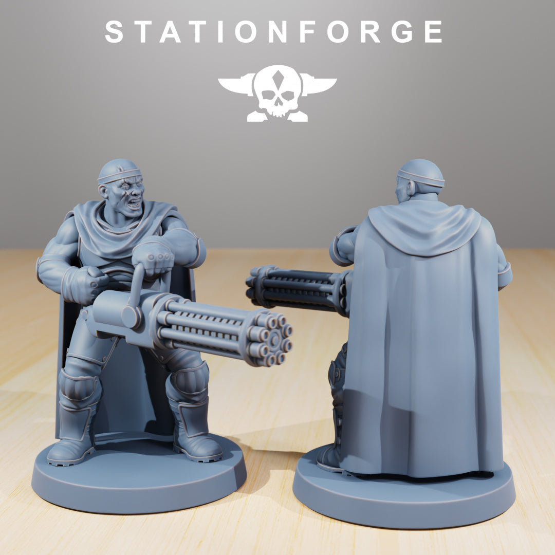 National Guard Orkaz Hunters Station Forge 32mm Resin Miniatures Unpainted