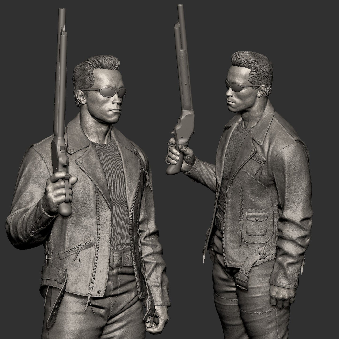 Terminator T-800 Arnold CA3D 3D Printed 16K Unpainted Resin Statue 1:6 scale
