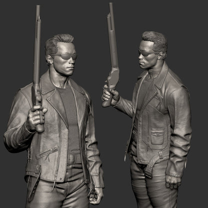 Terminator T-800 Arnold CA3D 3D Printed 16K Unpainted Resin Statue 1:6 scale