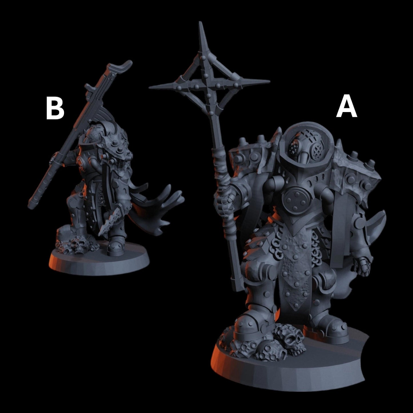 Naval Trench Heretic Priest x2 Grimdark Diceverse Resin Miniature 28-32mm