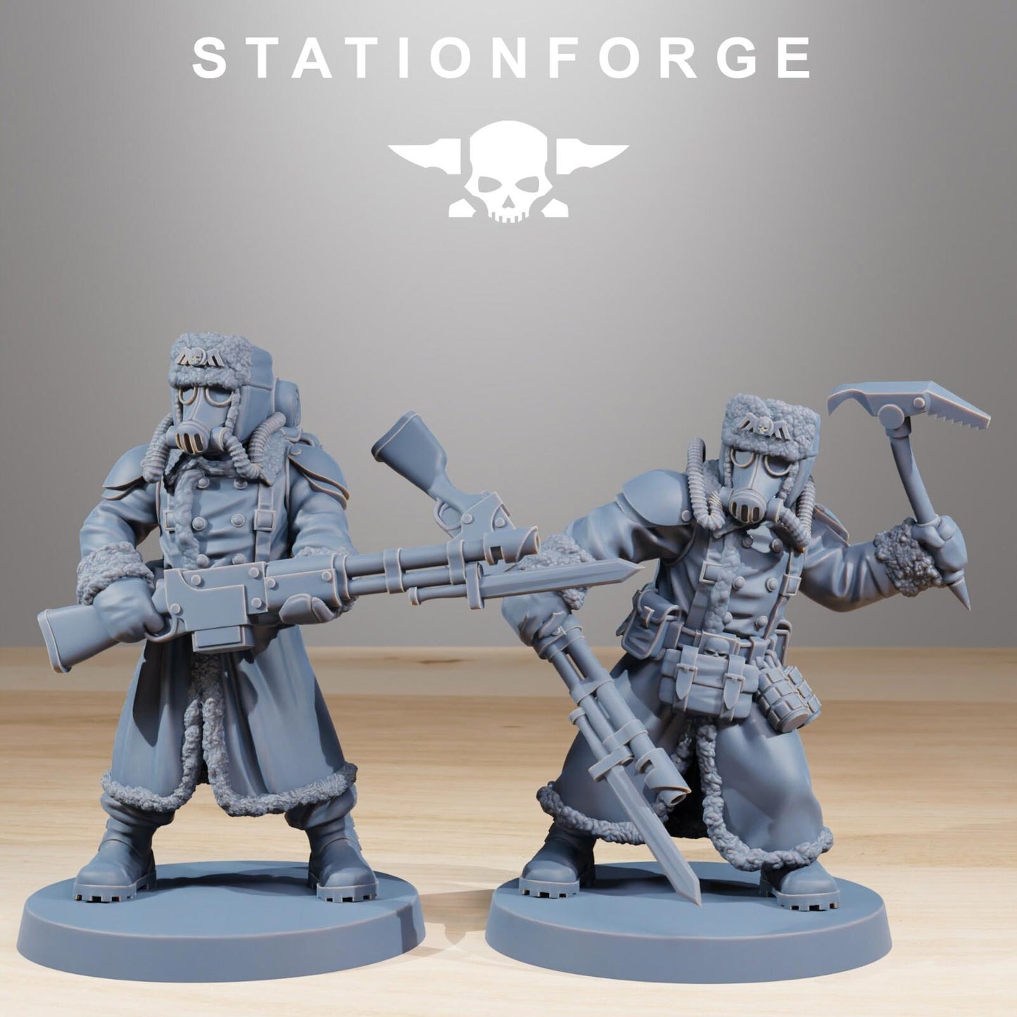 Imperial Soldiers Grim Guardx10 Death Division Frostwatch Korps 3D Printed Resin
