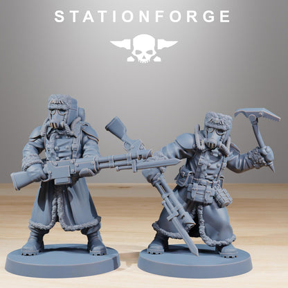 Imperial Soldiers Grim Guardx10 Death Division Frostwatch Korps 3D Printed Resin