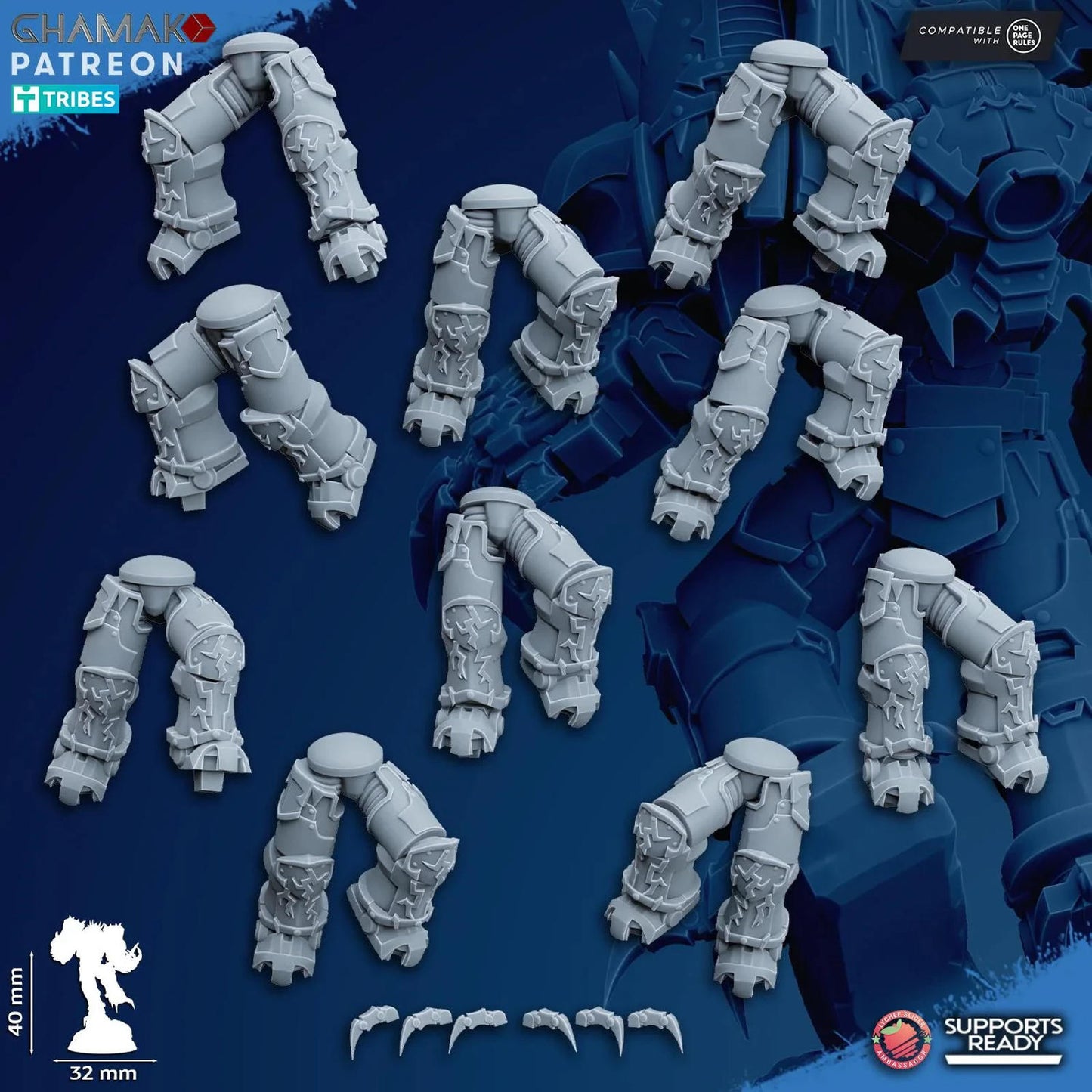 Warped Claws Jump Pack Marines x10 Wargame Grimdark Proxy