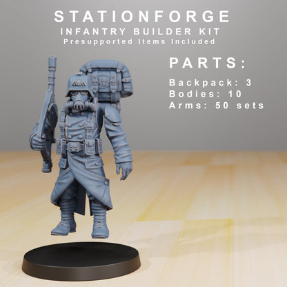 GrimGuard Infantry Builder Station Forge 3D Printed Resin Miniature