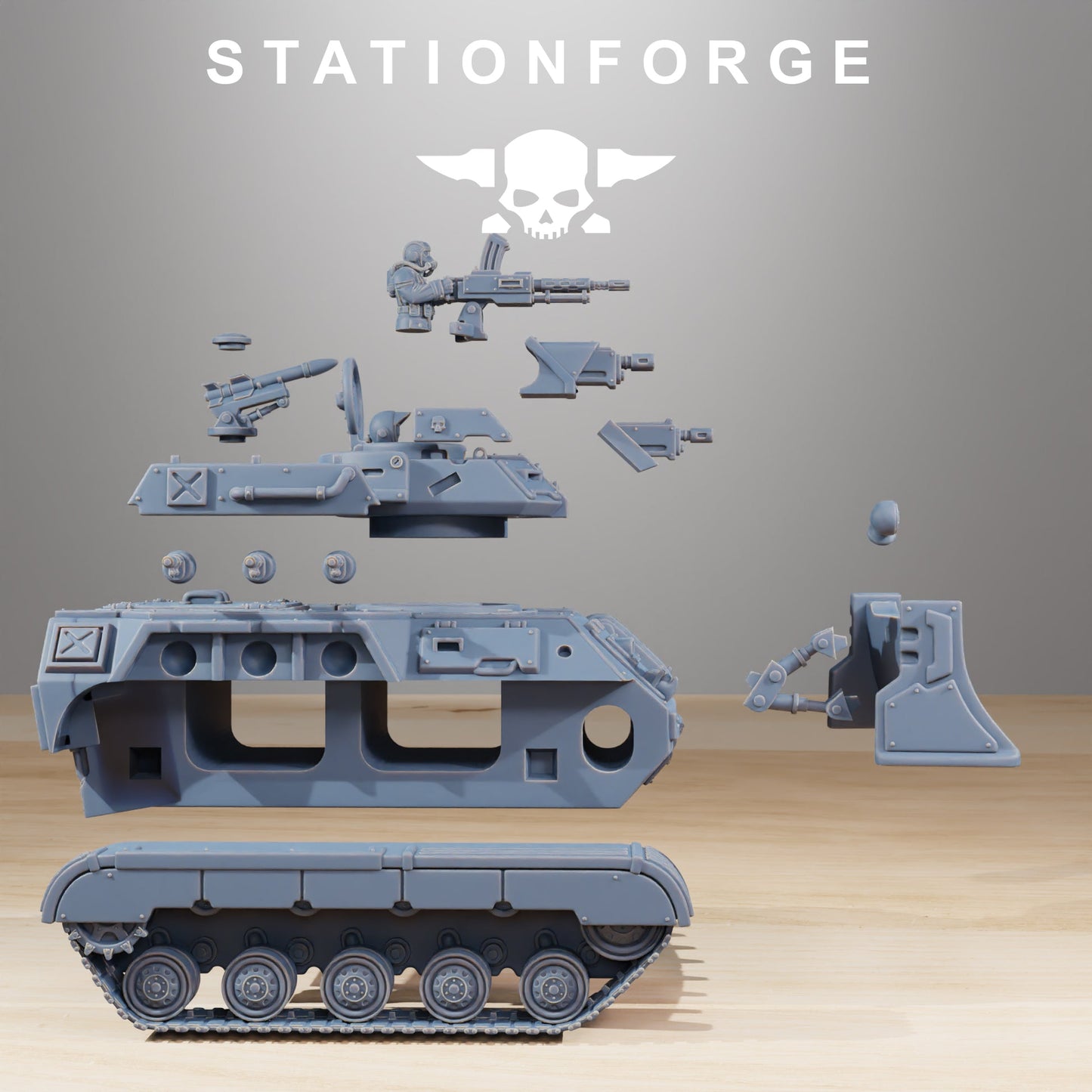 GrimGuard Imperial Militarum Support Tank StationForge 32mm Grimdark Tank