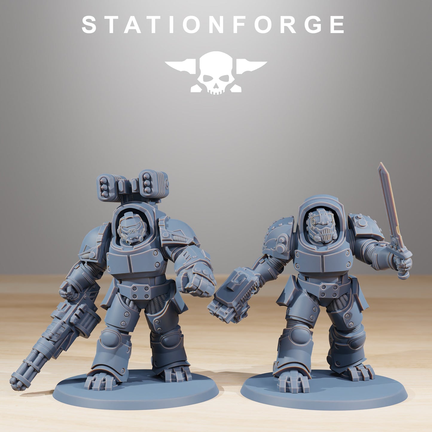 Socratis Vanguard Heavy Warband Wargame Proxy Miniatures StationForge