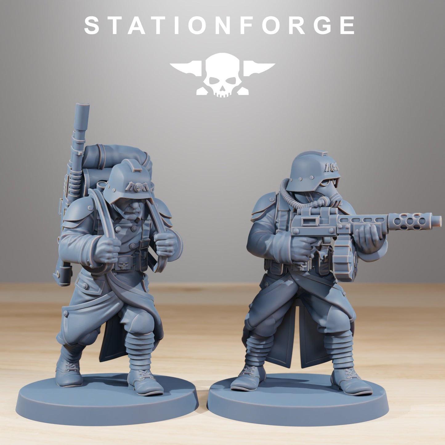 20x GrimGuard Combatants Wargame Proxy Militarum Station Forge 32mm