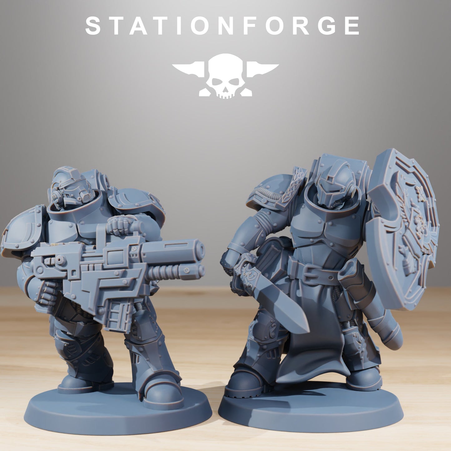 Socratis Knights Warband Wargame Proxy Miniatures StationForge