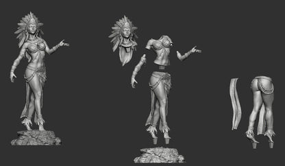 Aztec Goddess – CA3D 3D Printed 16K Unpainted Resin Statue 1:4 scale
