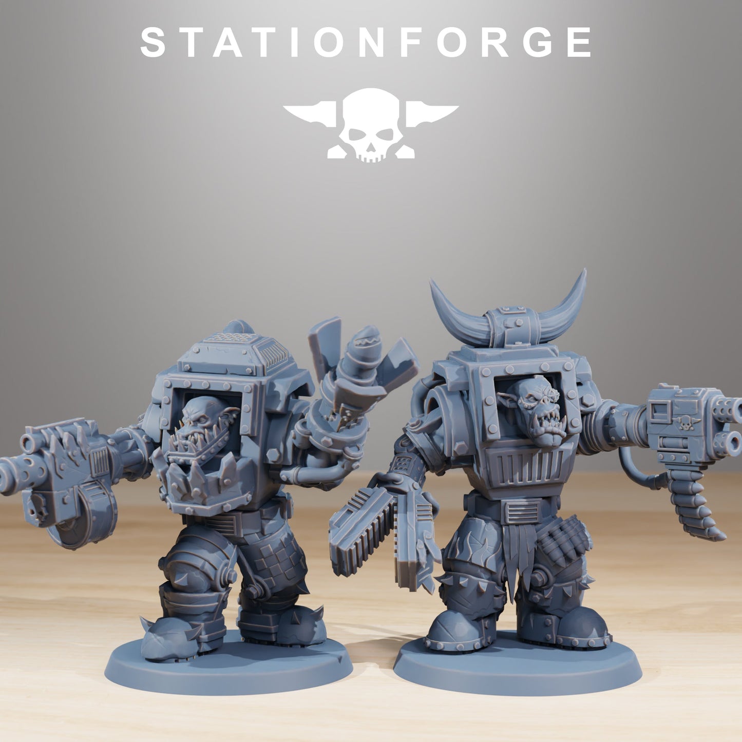 Orkaz Steelbrutes Ork Proxy StationForge 3D Printed Resin Miniatures