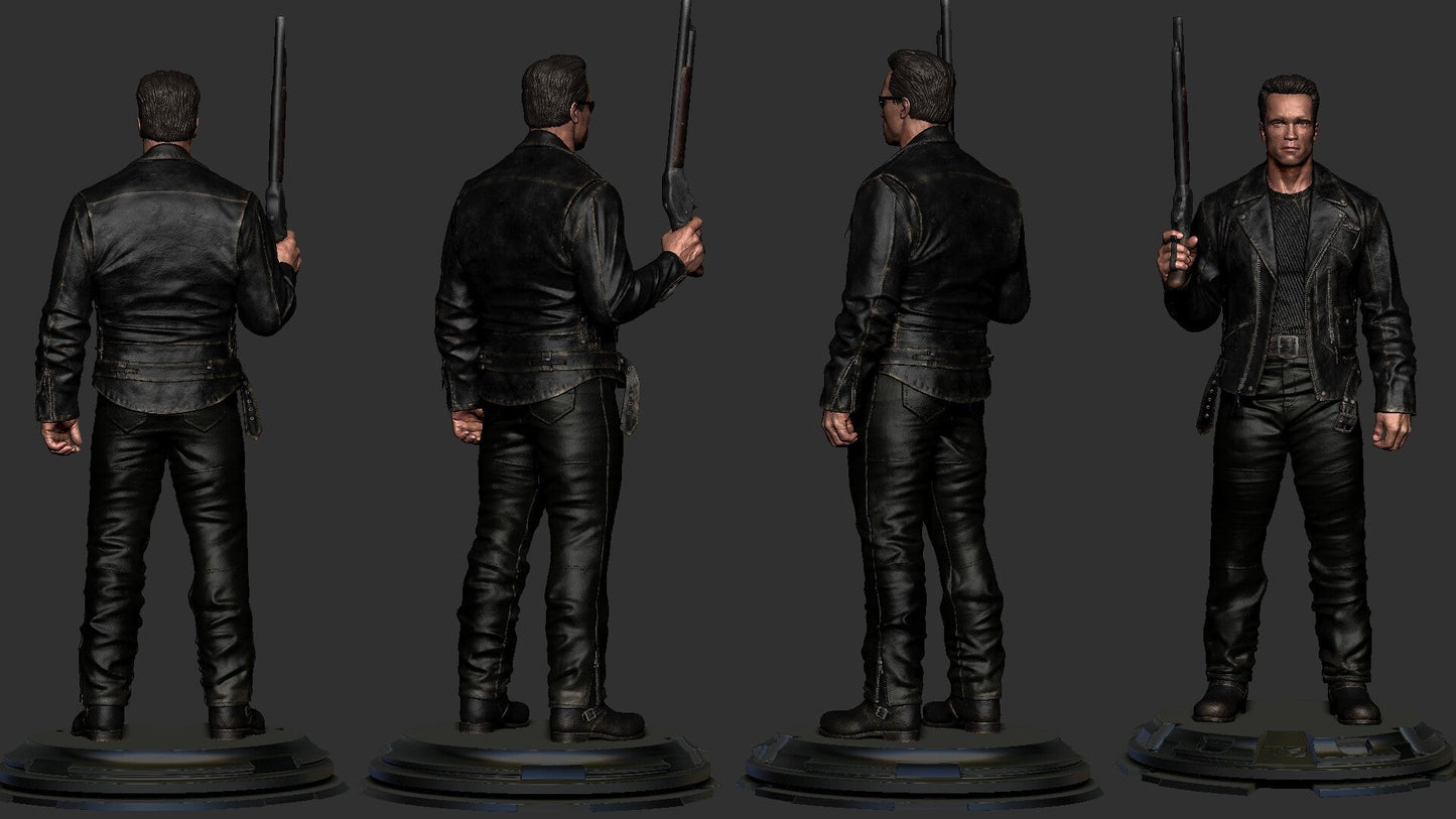 Terminator T-800 Arnold CA3D 3D Printed 16K Unpainted Resin Statue 1:6 scale