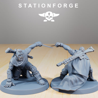 National Guard Orkaz Hunters Station Forge 32mm Resin Miniatures Unpainted