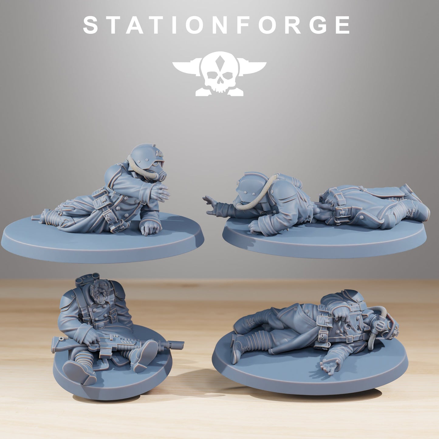 GrimGuard Fallen Troops Wargame Proxy Miniatures StationForge