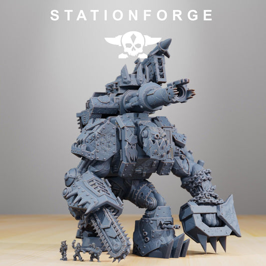 Orkaz Mega Stepper Orc Stomper 28cm Titan Wargame Grimdark Proxy