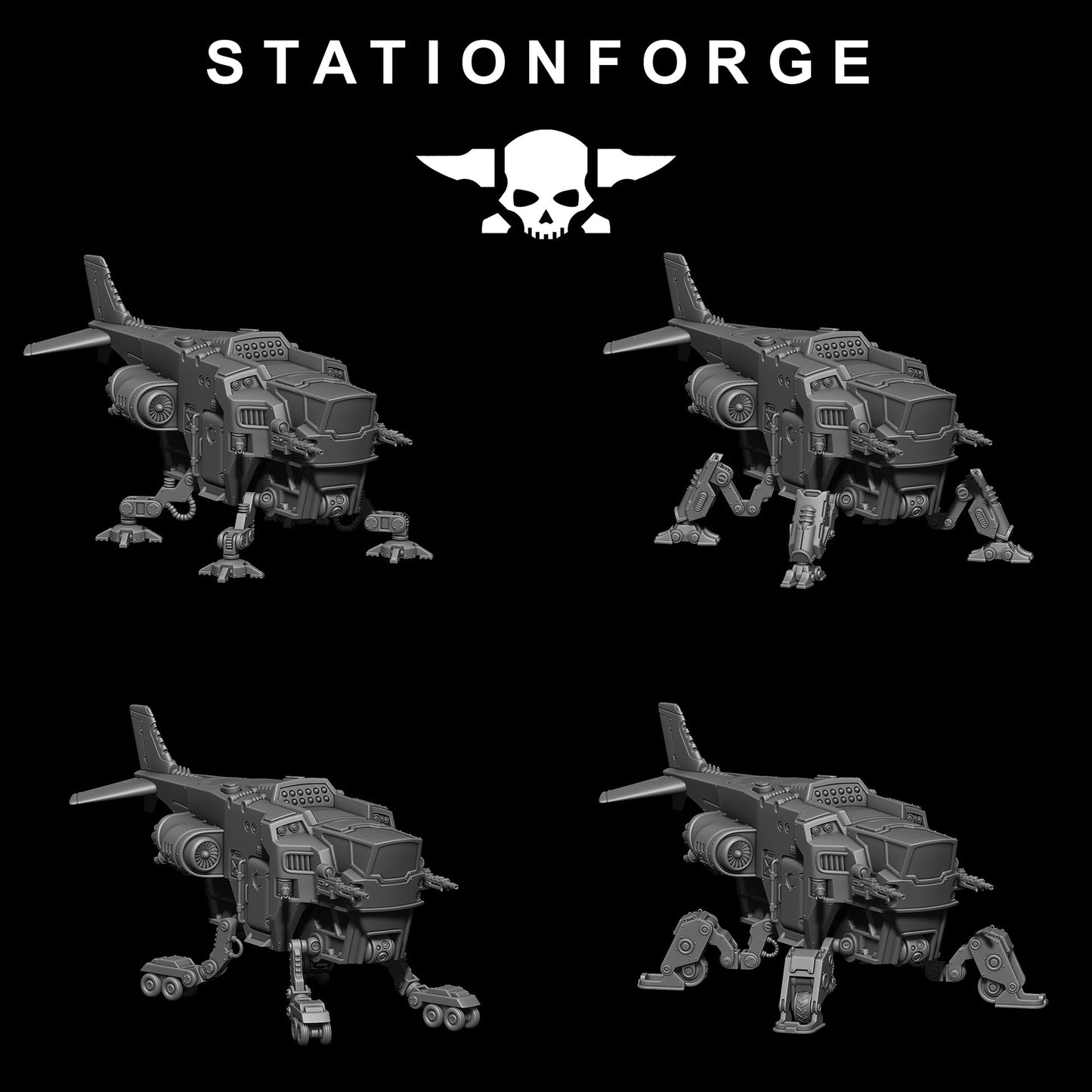 2x Scavenger Cutlass Wargame Proxy Aircraft StationForge