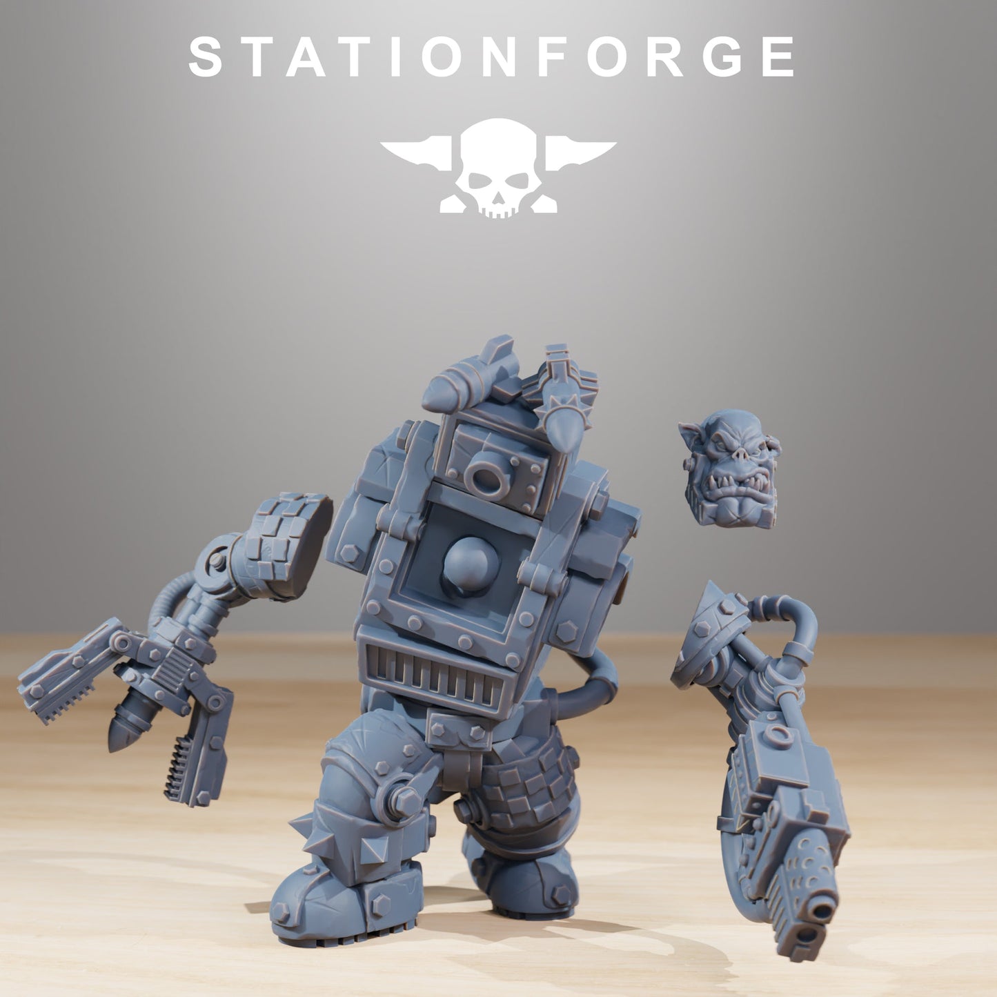 Orkaz Steelbrutes Ork Proxy StationForge 3D Printed Resin Miniatures