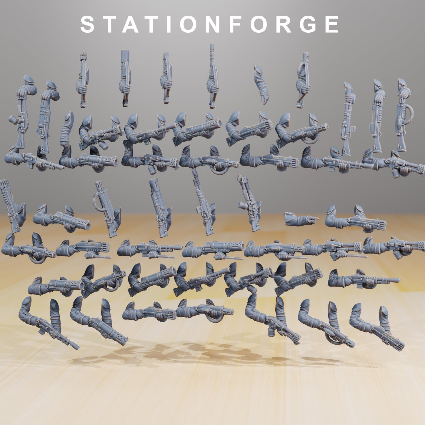 GrimGuard Infantry Builder Station Forge 3D Printed Resin Miniature