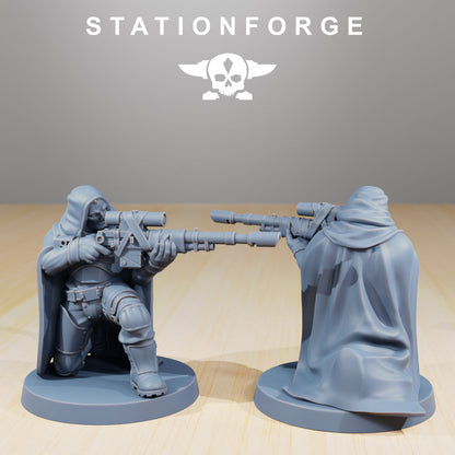 National Guard Orkaz Hunters Station Forge 32mm Resin Miniatures Unpainted