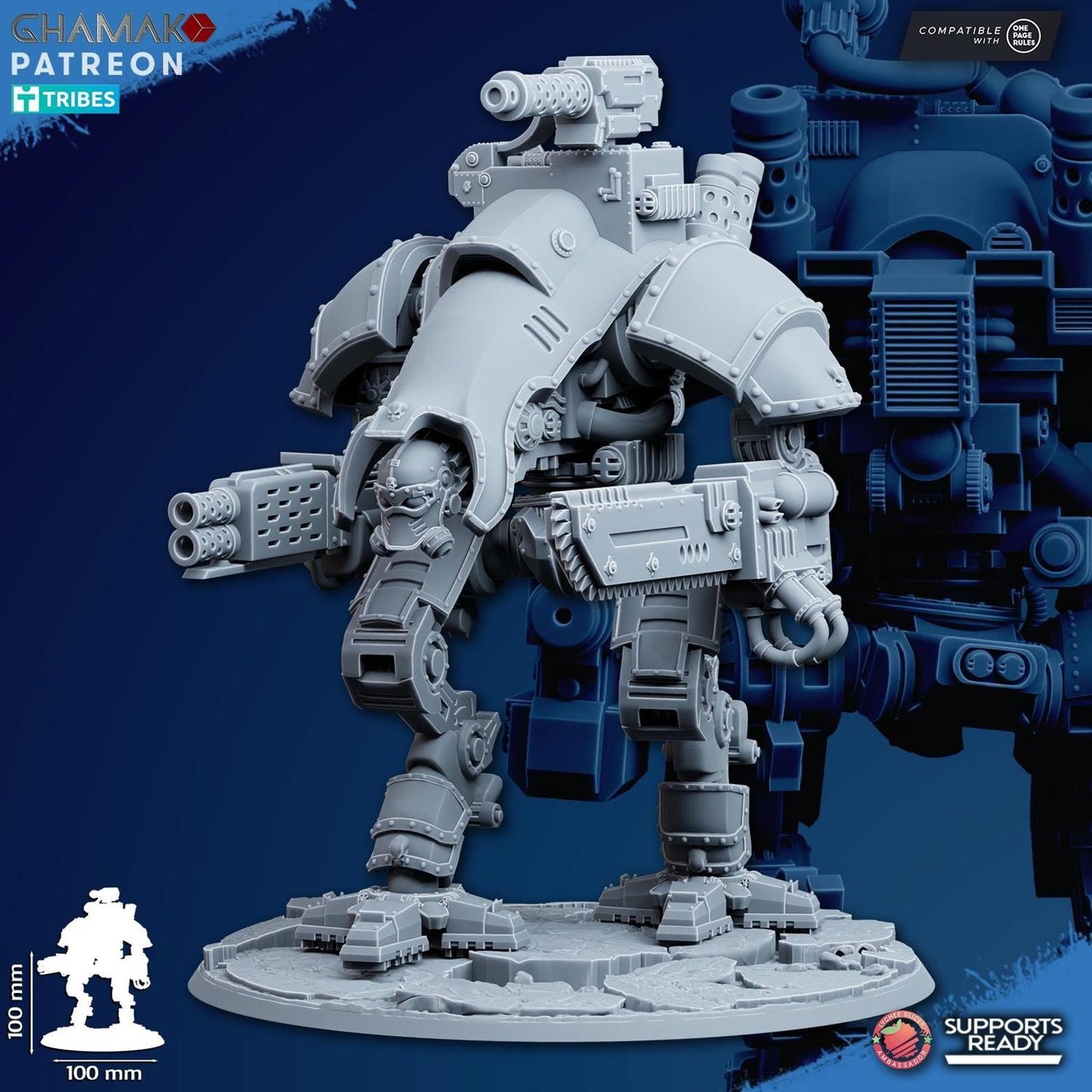 Titan Bellatorius Ghamak - Sci Fi Tabletop Wargaming Mech Titan Resin print