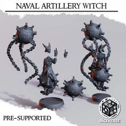 Trench Naval Artillery Witch x2 Grimdark Diceverse Resin Miniature Wargaming