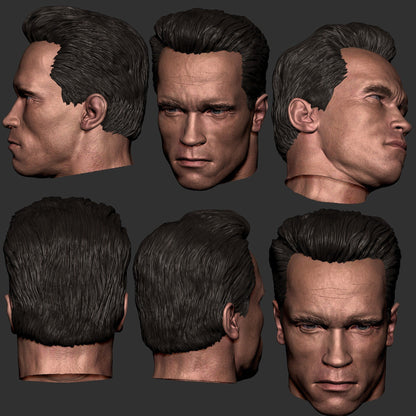 Terminator T-800 Arnold CA3D 3D Printed 16K Unpainted Resin Statue 1:6 scale