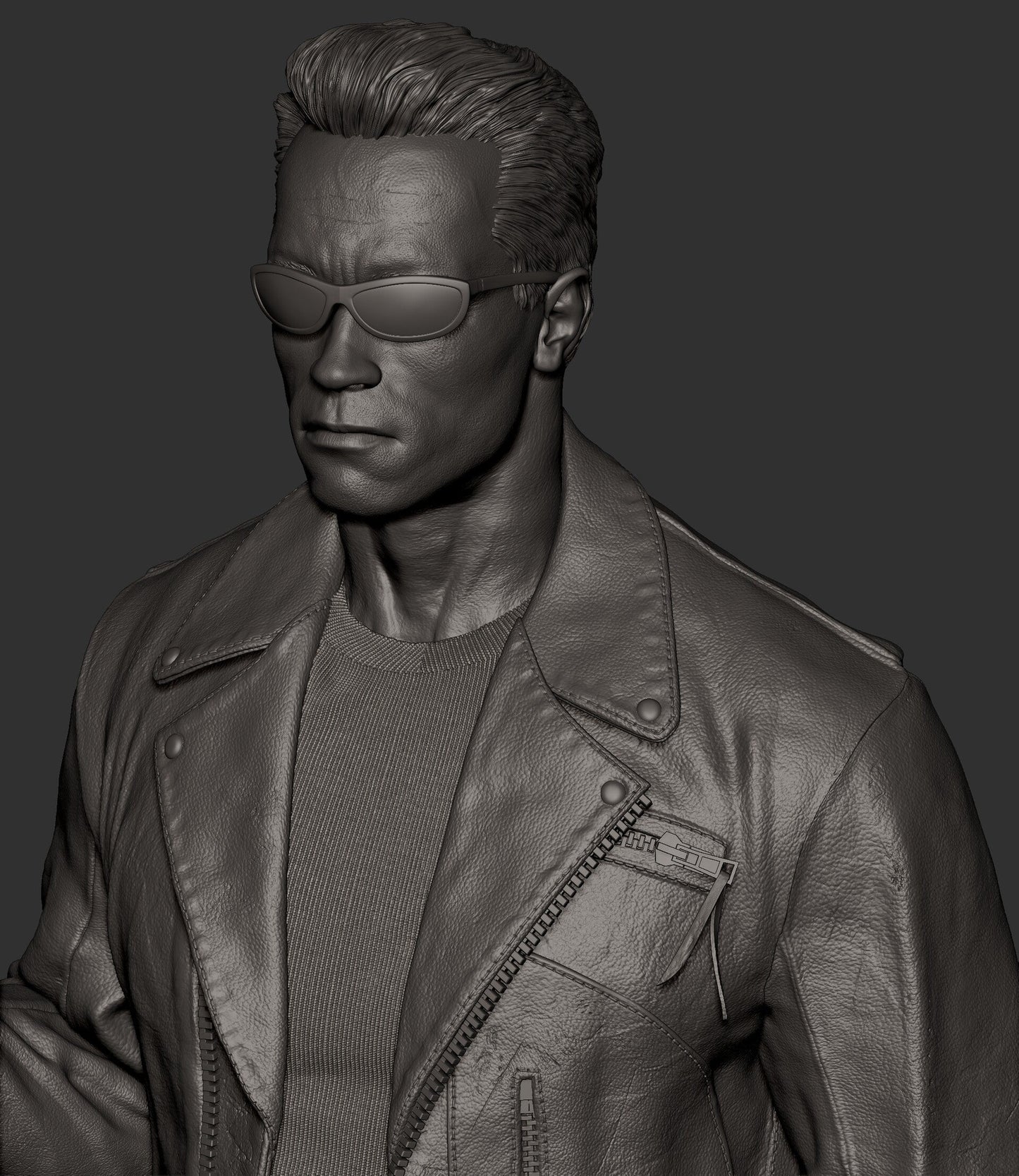 Terminator T-800 Arnold CA3D 3D Printed 16K Unpainted Resin Statue 1:6 scale