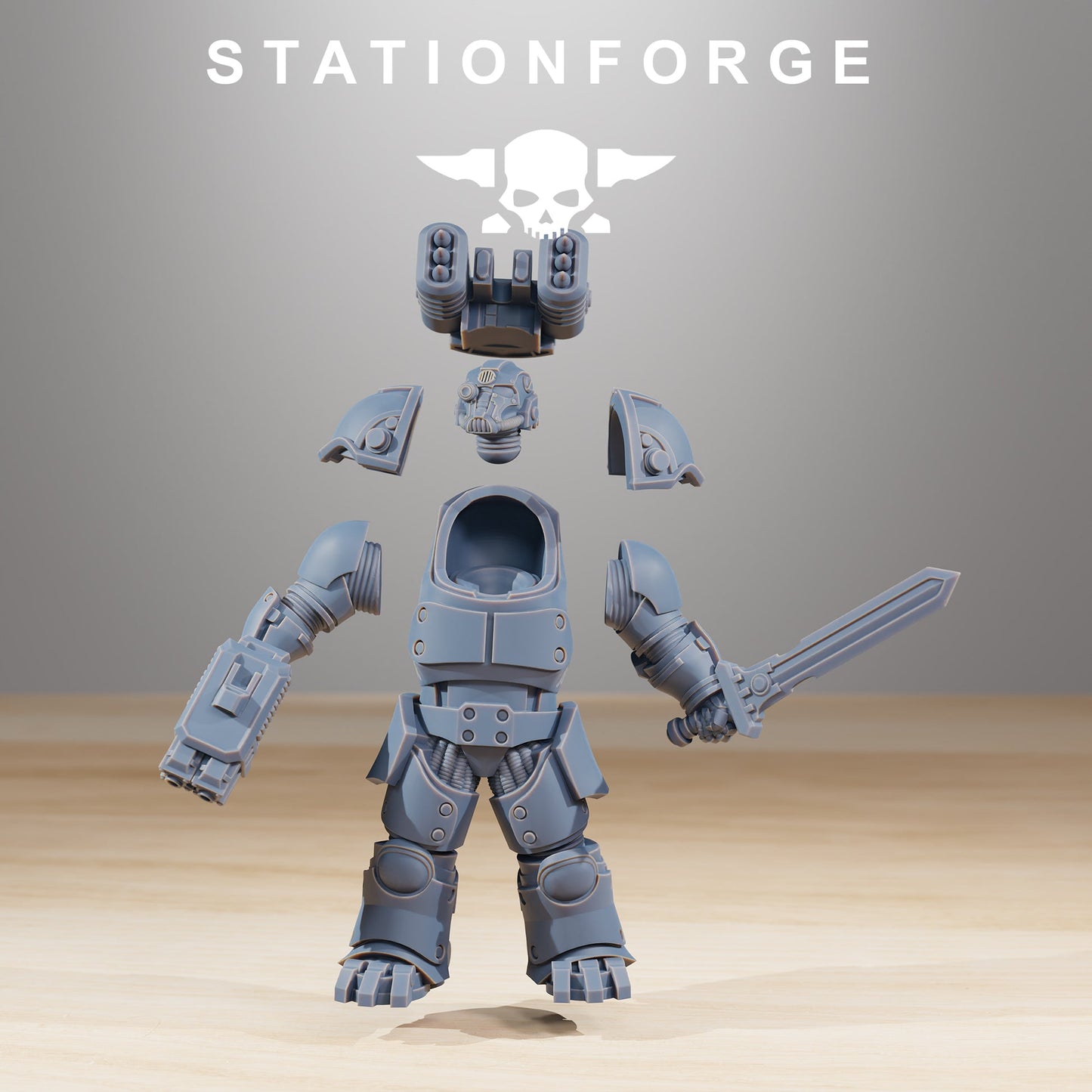 Socratis Vanguard Heavy Warband Wargame Proxy Miniatures StationForge
