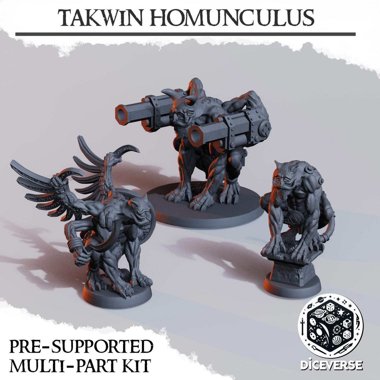 Takwin Homunculus Miniatures Grimdark Diceverse Resin 32mm Wargaming
