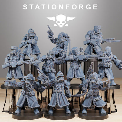 Imperial Soldiers Grim Guardx10 Death Division Frostwatch Korps 3D Printed Resin