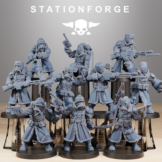 Imperial Soldiers Grim Guardx10 Death Division Frostwatch Korps 3D Printed Resin