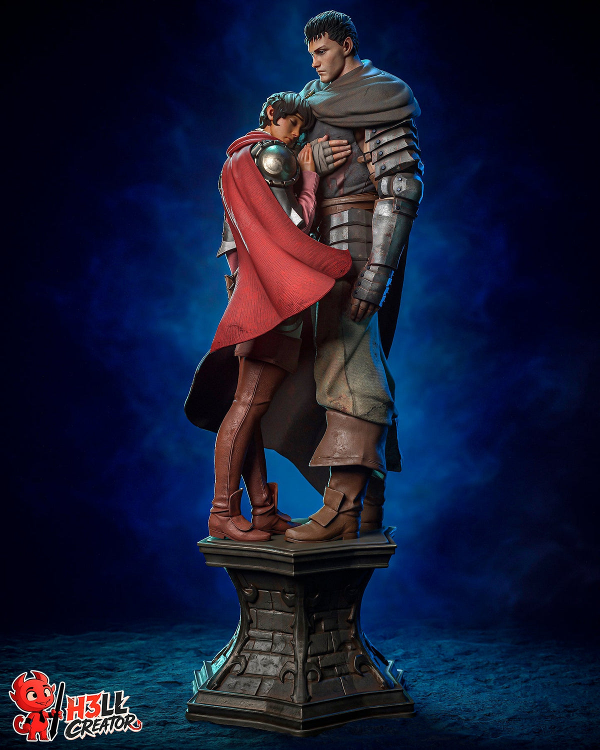 Guts & Casca Berserk H3llCreator 3D Printed 16K Unpainted Resin Statue 1:6 scale