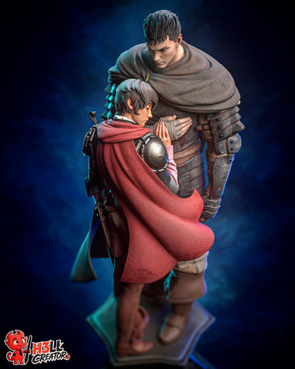 Guts & Casca Berserk H3llCreator 3D Printed 16K Unpainted Resin Statue 1:6 scale
