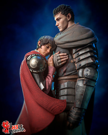 Guts & Casca Berserk H3llCreator 3D Printed 16K Unpainted Resin Statue 1:6 scale