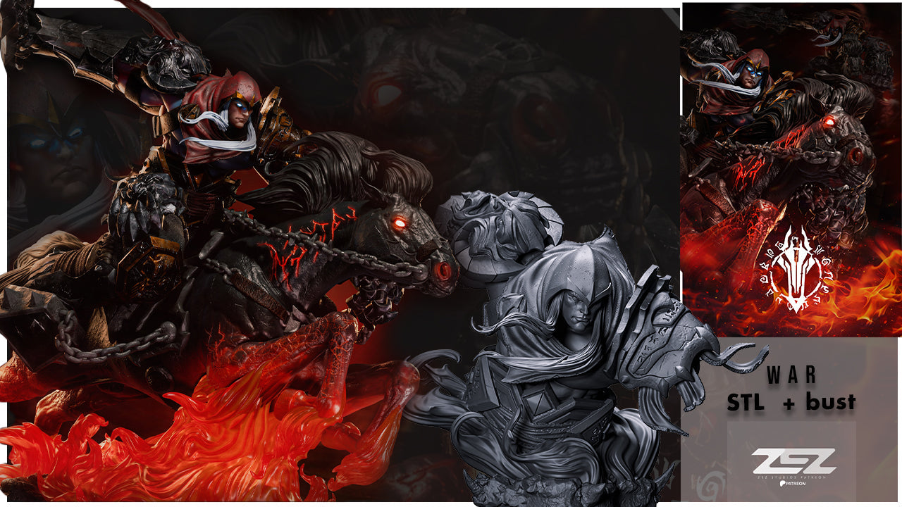 War Darksiders ZEZ 3D Printed 16K Unpainted Resin Model Kit 1:6 scale