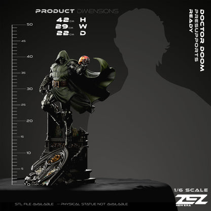 Dr Doom (ZEZ) - 3D Printed Fan Art Model Kit 1:6 Scale