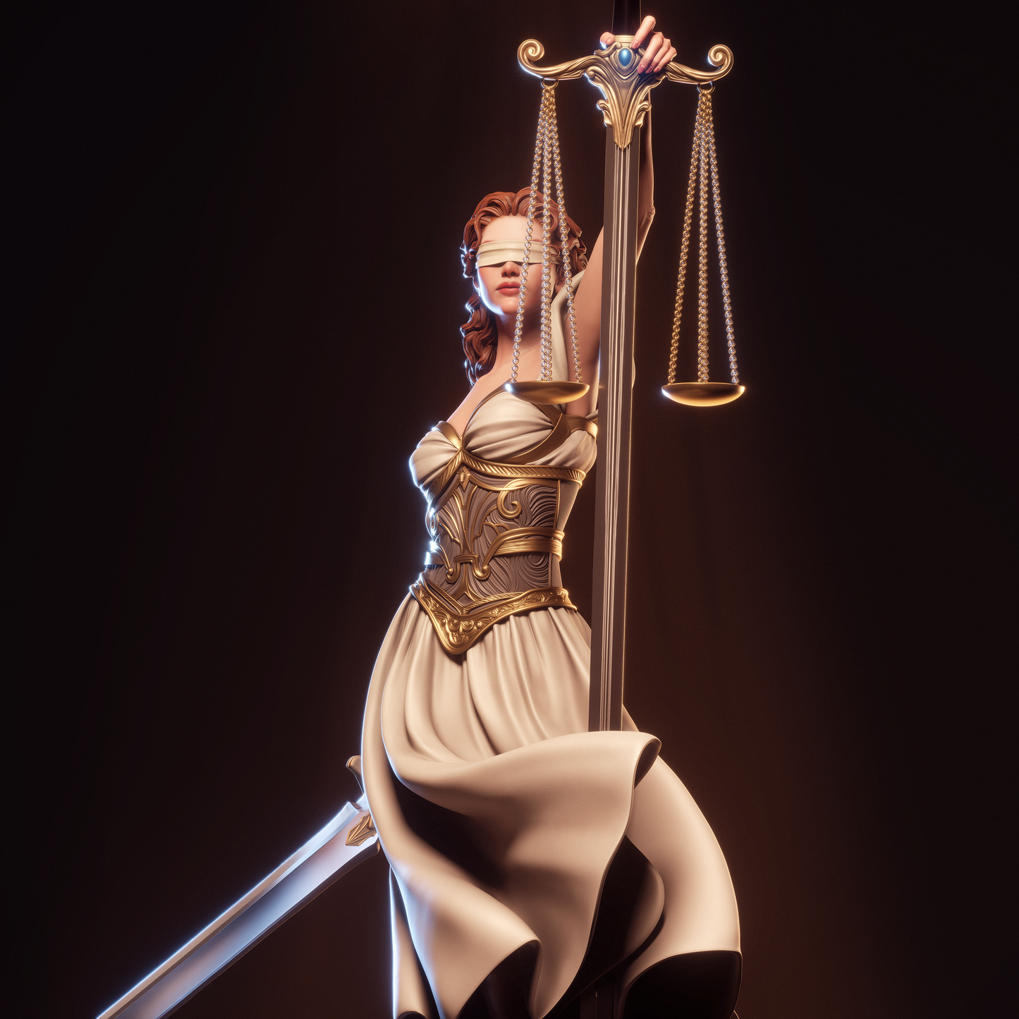 Justice (God) CA3D 3D Printed 16K Unpainted Resin Statue 1:6 scale