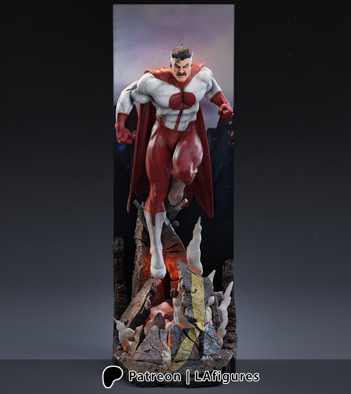 Omni-Man (Invincible) L.A.Figures 3D Printed 16K Unpainted Resin Model Kit 1:6