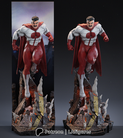 Omni-Man (Invincible) L.A.Figures 3D Printed 16K Unpainted Resin Model Kit 1:6
